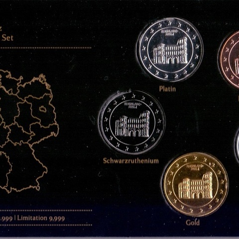 Германия - набор жетонов 2 Евро, 2017 год - Порта Нигра, Рейнланд-Пфальц