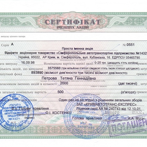 ОАО Симферопольское автотранспортное предприятие № 14329
