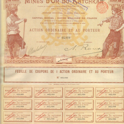 АО Золотые прииски на р.Качкар, 1897 год - 1