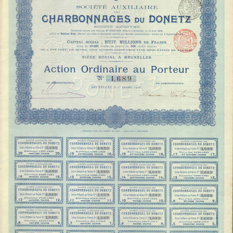 АО Угольные шахты Донецка, 1908 год