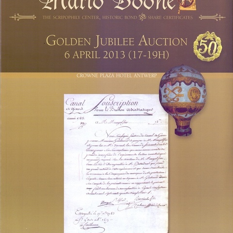 MARIO BOONE Каталог специального аукциона "Золотой юбилей" 2013 год