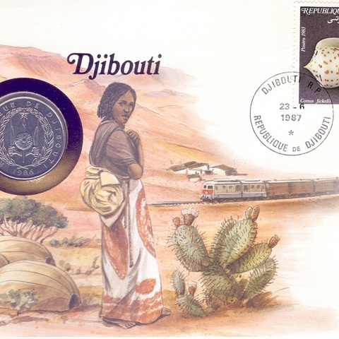 Джибути - 5 франков, 1986 год