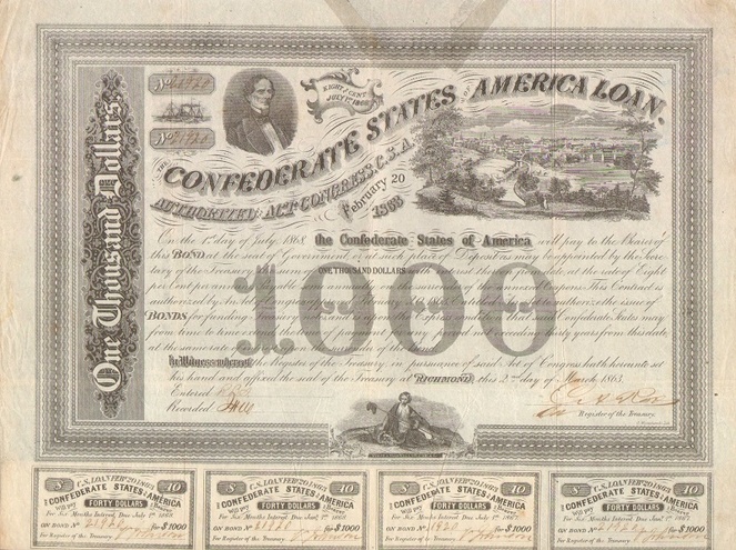 Заем Конфедерации 1863 год - США