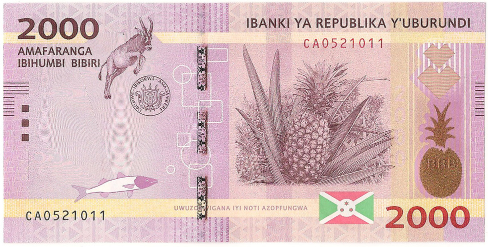 2000 франков, 2015 год.