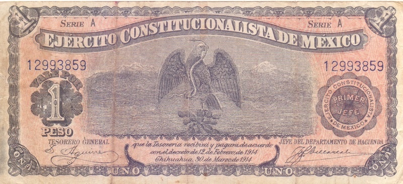 1 песо 1914 год "А"