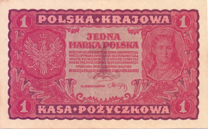 1 польская марка 1919 год