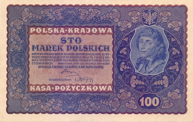 100 польских марок, 1919 год (IH серия G)
