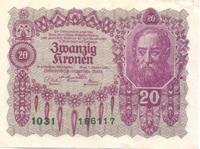 20 крон, 1922 год