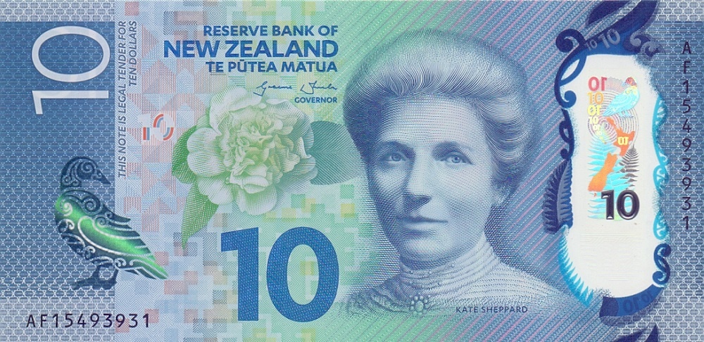 10 долларов, 2015 год UNC