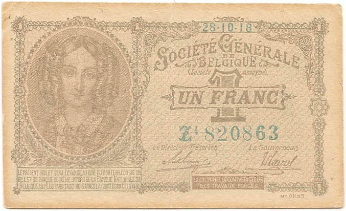 1 франк, 1915 год