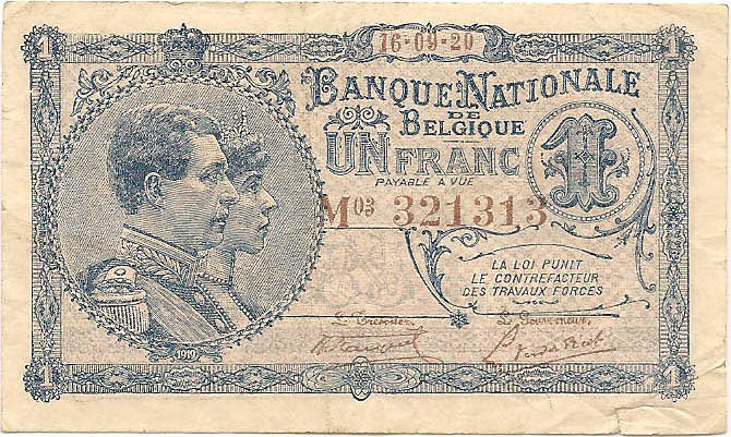 1 франк, 1920 год