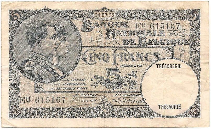 5 франков, эмиссия 1926 года