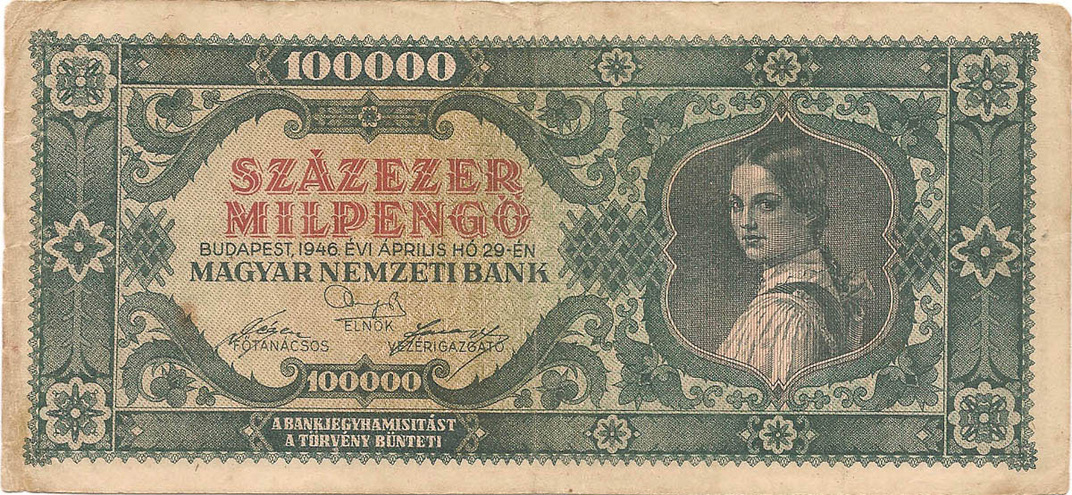 100 тысяч миллионов пенго, 1946 год