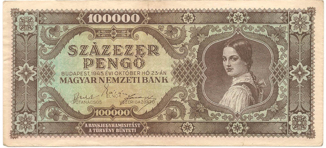 100 тысяч пенго, 1945 год
