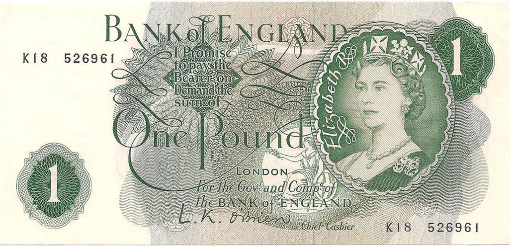 1 фунт, 1960 год (L.K.O'Brien)
