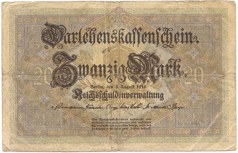 20 марок, 1914 год