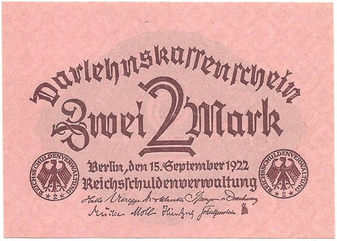 2 марки, 1922 год