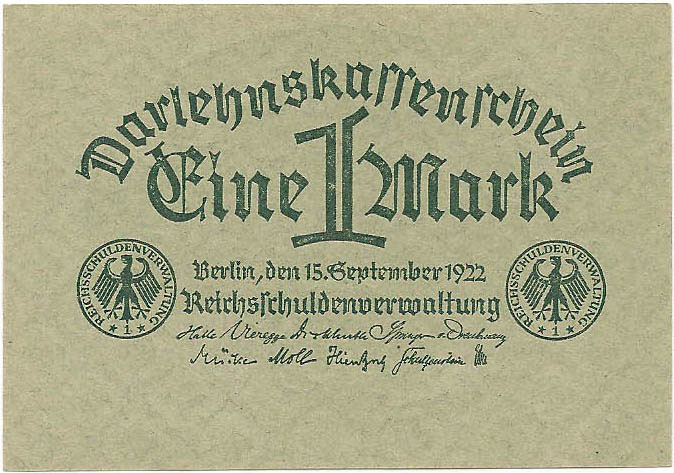 1 марка, 1922 год