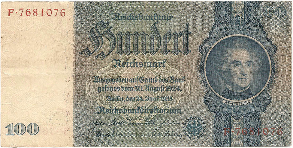 100 рейхсмарок, 1935 год