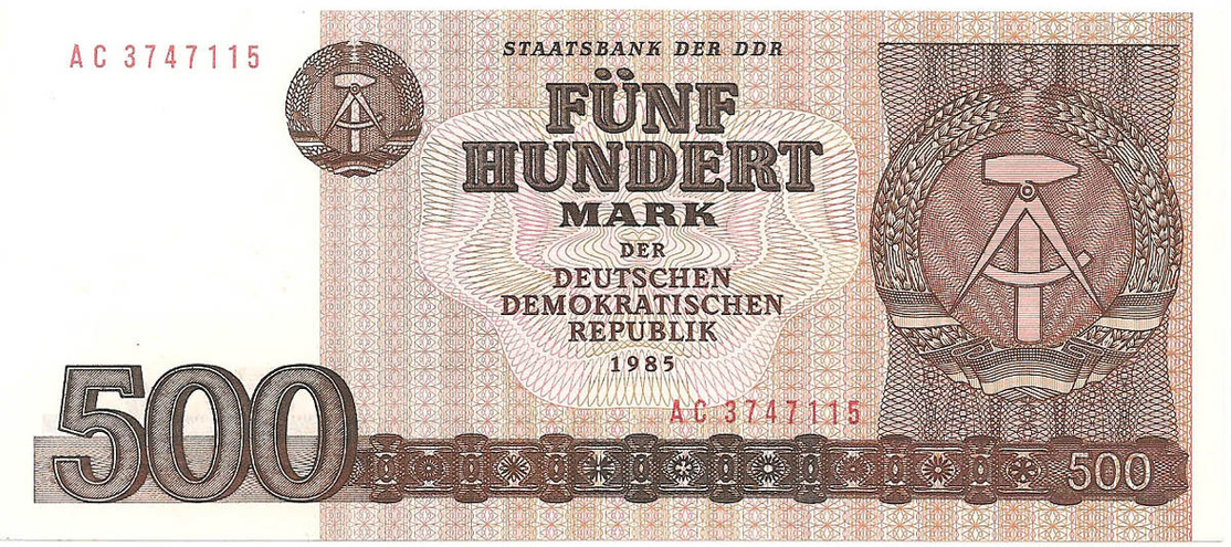 500 марок, 1985 год UNC