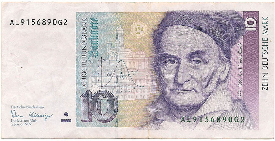 10 немецких марок, 1989 год (Pohl-Schlesinger)