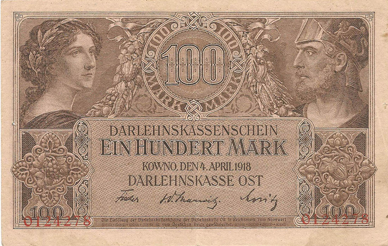 100 марок, 1918 год (Ковно)