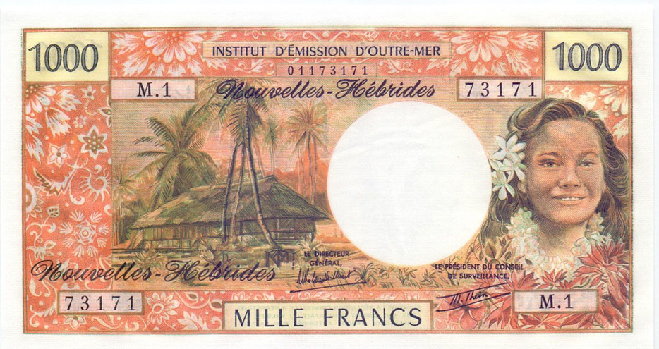 1000 франков, 1979 год UNC