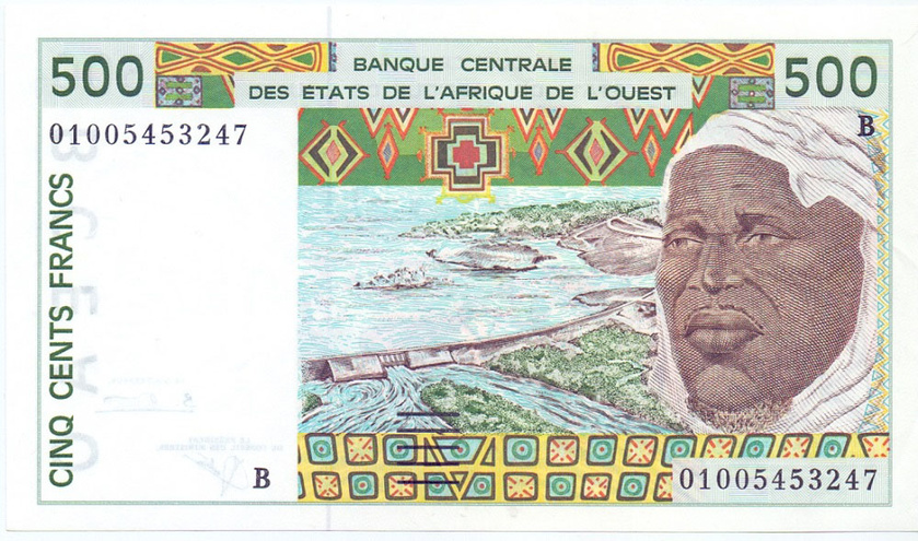 (B) Бенин, 500 франков КФА, 1991-2002 гг.