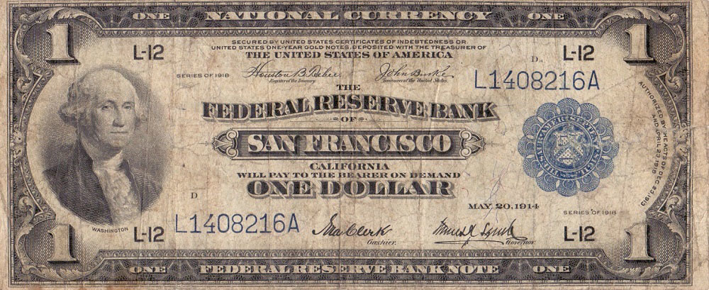 1 доллар, 1914 год