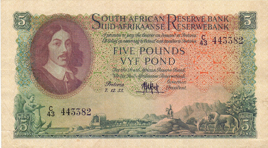 5 фунтов, 1955 год
