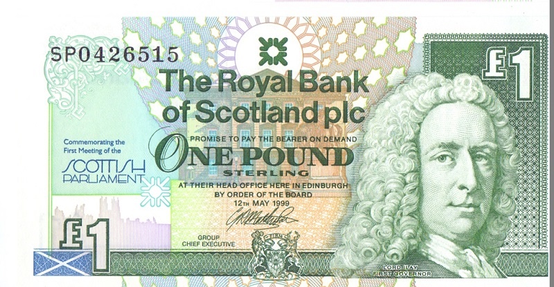 1 фунт, 1999 год UNC
