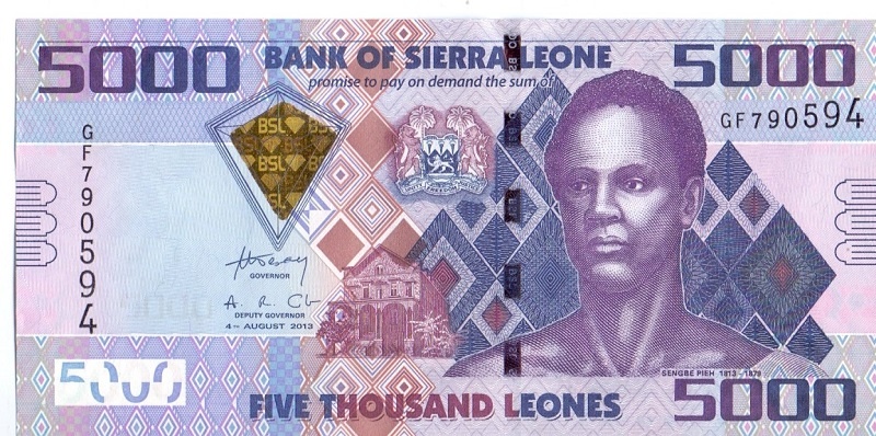5000 леоне, 2013 год