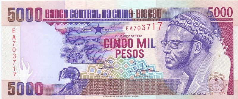 5000 песо, 1990 год