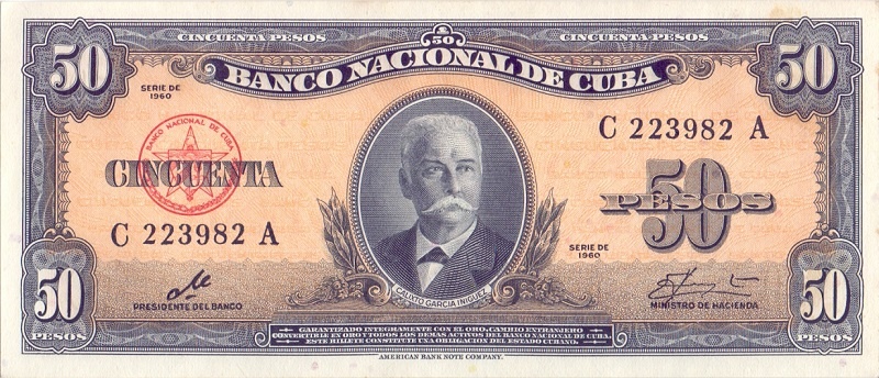 50 песо, 1960 год аUNC