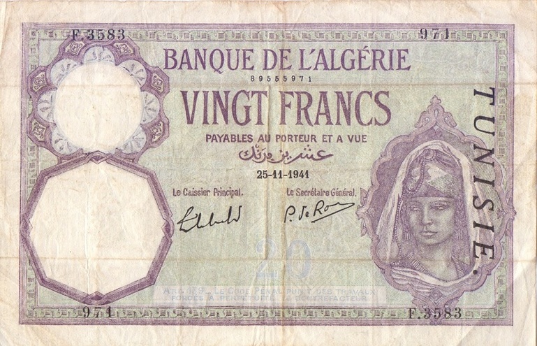 20 франков, 1941 год