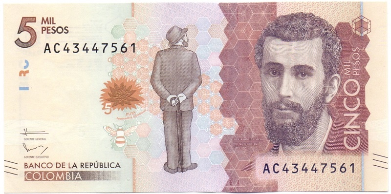 5 песо, 2016 год UNC