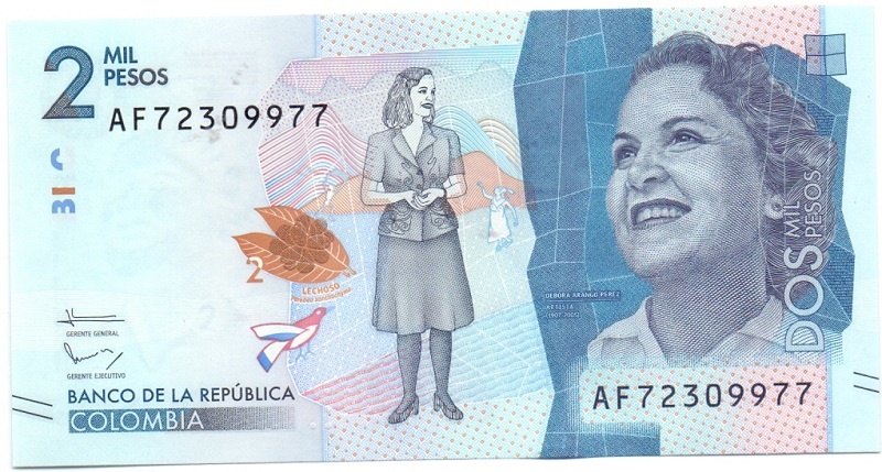 2 песо, 2016 год UNC