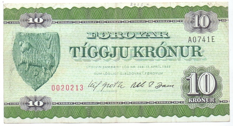 10 крон, 1949 год