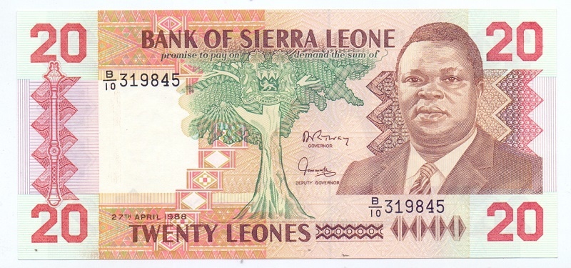 20 леоне, 1988 год UNC
