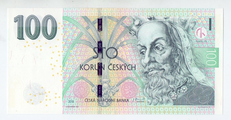 100 крон, 2018 год UNC