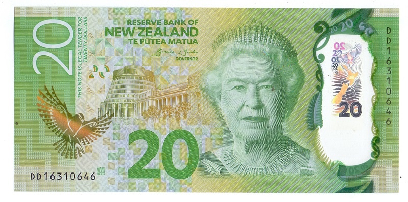 20 долларов, 2016 год UNC