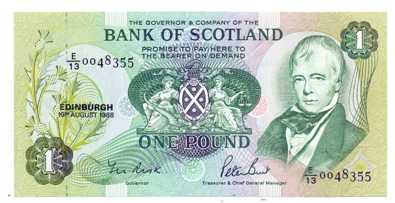 1 фунт, 1988 год UNC