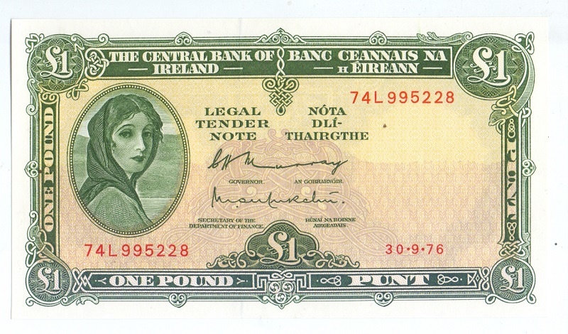 1  фунт, 1976 год UNC