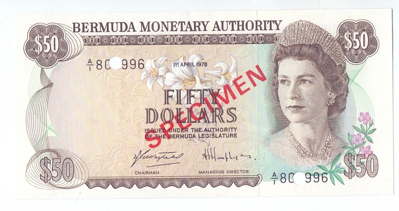 50 долларов, 1978 год - Образец UNC