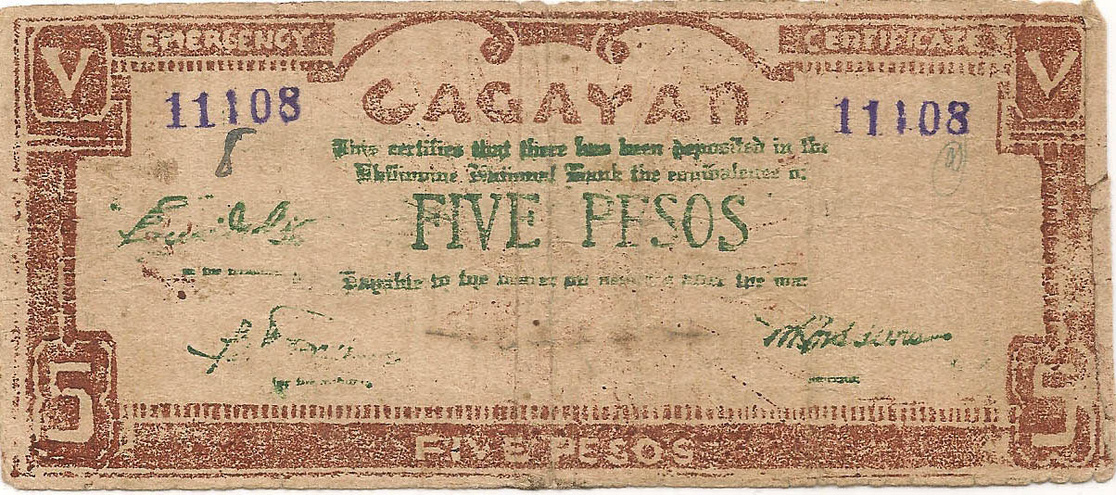 Провинция Кагаян. Сертификат в 5 песо