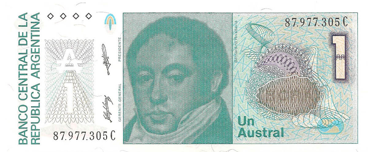 1 аустраль, 1985-1989 гг.