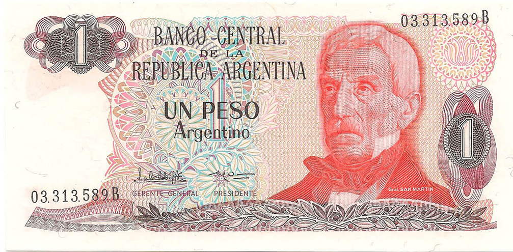1 аргентинское песо, 1983-1984 гг.