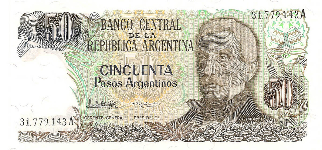 50 аргентинских песо, 1983-1985 гг.