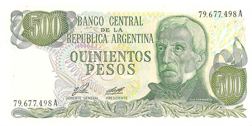 500 песо, 1977-1982 гг.