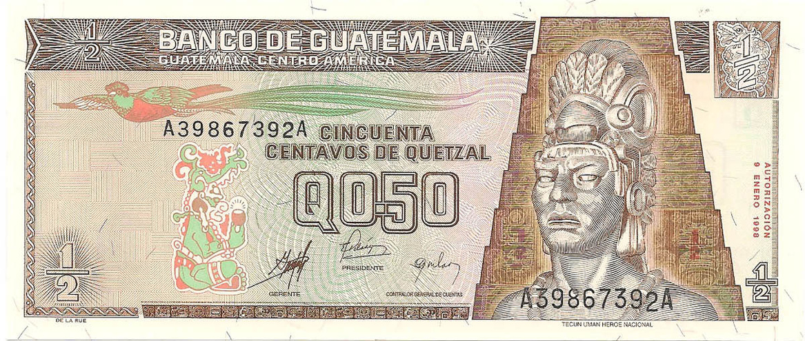 0,50 кецаля, 1998 год